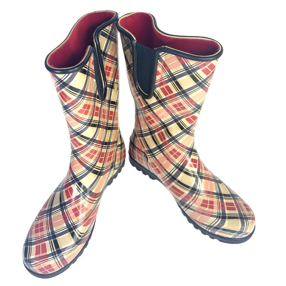 Sperry Plaid Ankle Boots - Red, Yellow, Black - Picture 4 of 10